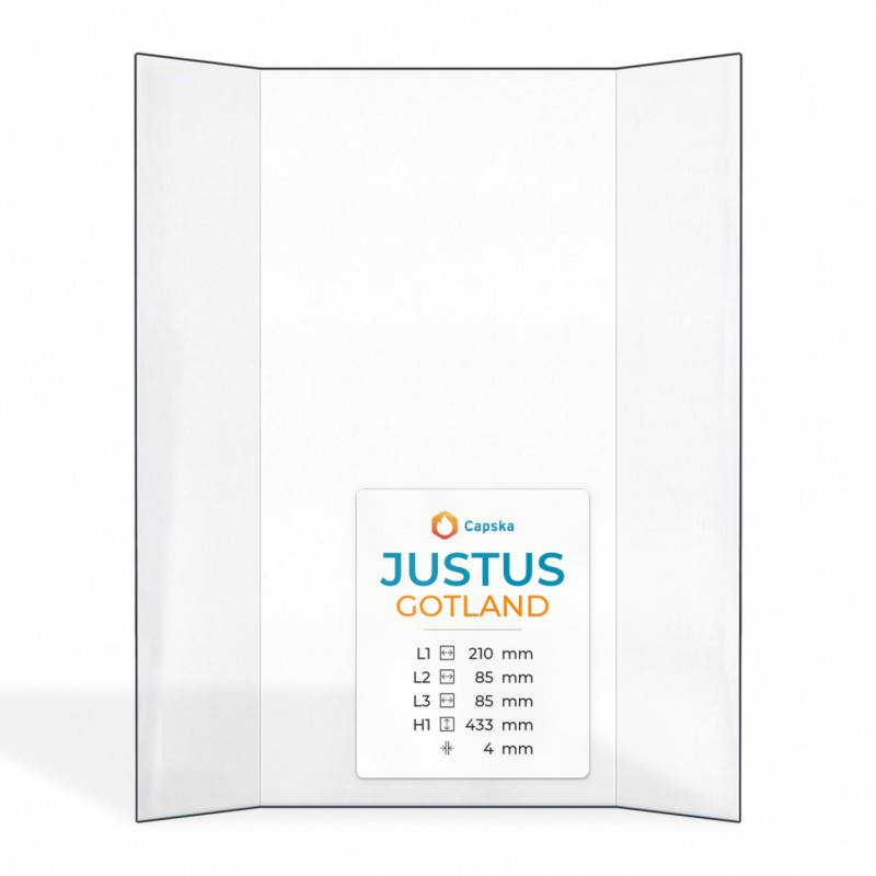 Justus GOTLAND Glas - Prismatisch Kaminglas für Kaminofen