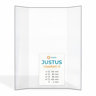Vitre Justus USEDOM 5 - Verre Prismatique pour poêle à bois