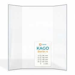 Kago BERLIN 4 Glas - Prismatisch Kaminglas für Kaminofen