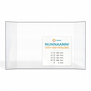 Vetro Nunnaanni Prismatico per Caminetto - 100+455+100x365