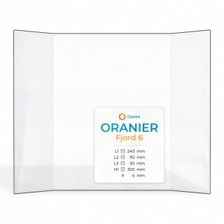 Vitre Oranier FJORD 6 - Verre Prismatique pour poêle à bois