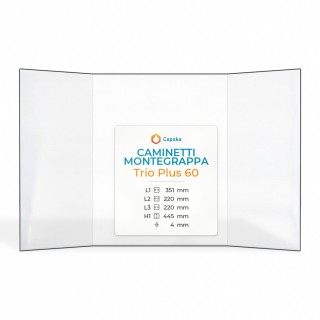 Vitre Caminetti Montegrappa TRIO PLUS 60 - Verre Prismatique pour insert