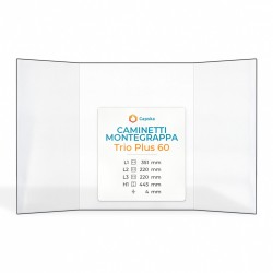 Caminetti Montegrappa TRIO PLUS 60 Glass - Prismatic glass panel for fireplace insert