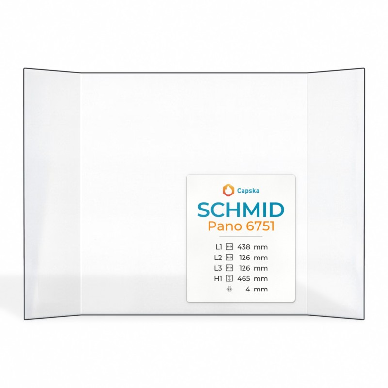 Vetro Schmid PANO 6751 - Vetro Prismatico per inserto camino