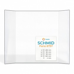 Schmid PANO 6757 Glass - Prismatic glass panel for fireplace insert