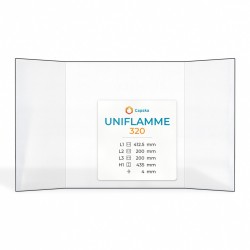 Vitre Uniflamme 320 - Verre Prismatique pour poêle à bois