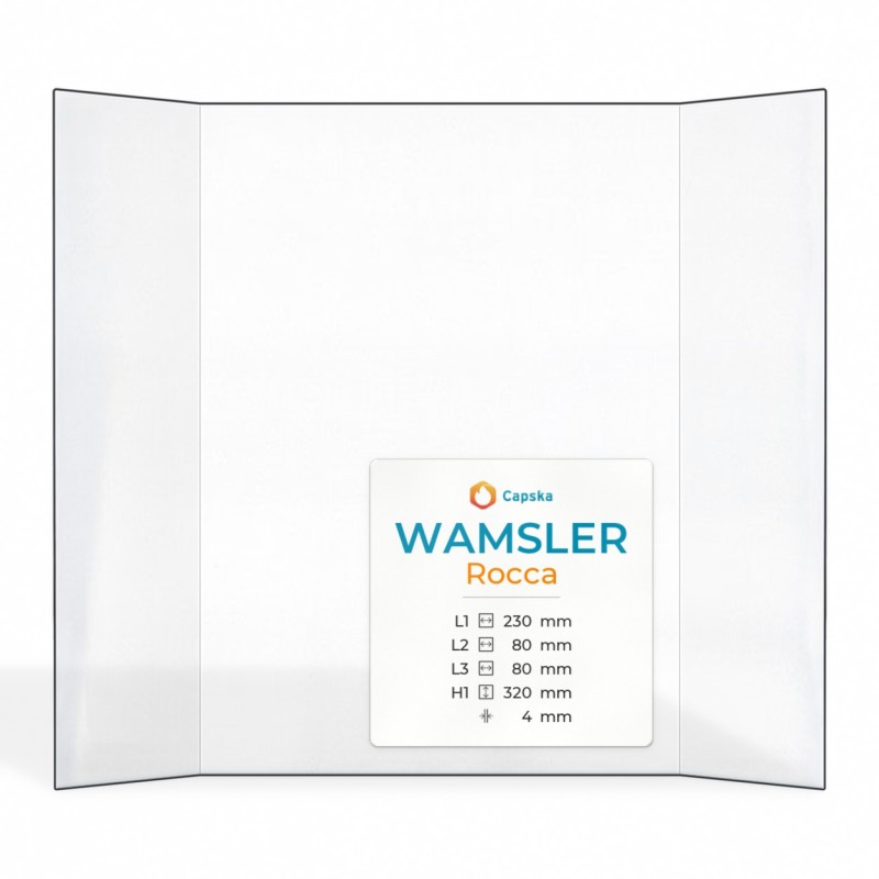Wamsler ROCCA Glas - Prismatisch Kaminglas für Kaminofen