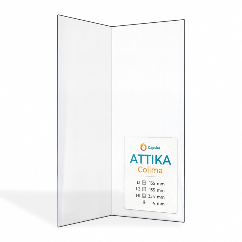 Vitre Attika COLIMA - Verre Pliée pour poêle à bois
