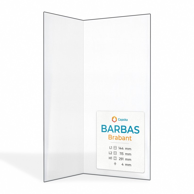 Vitre Barbas BRABANT - Verre Pliée pour poêle à bois