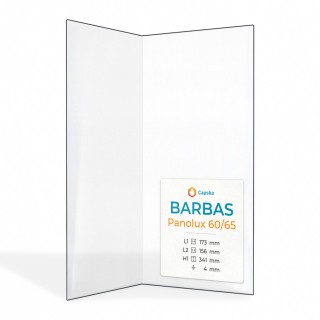 Vetro Barbas PANOLUX 60/65 - Vetro Piegato per stufa a legna