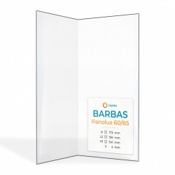 Barbas PANOLUX 60/65 Glass - Folded glass panel for wood burning stove