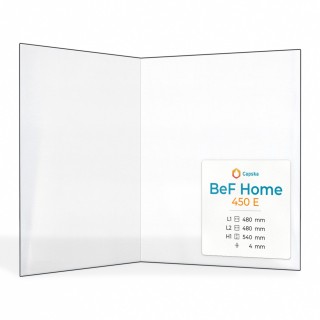 Vitre Bef Home 450 E - Verre Pliée pour poêle à bois