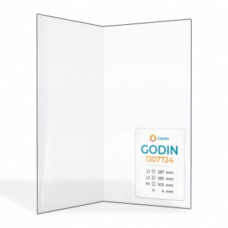 Vetro Godin 1307724 - Vetro Piegato per inserto caminetto