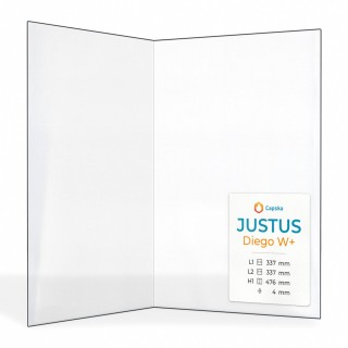 Justus DIEGO W+ Glas - Gefaltet Kaminglas für Kaminofen