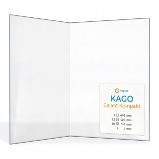 Vetro Kago GALANT KOMPAKT - Vetro Piegato per inserto per caminetto