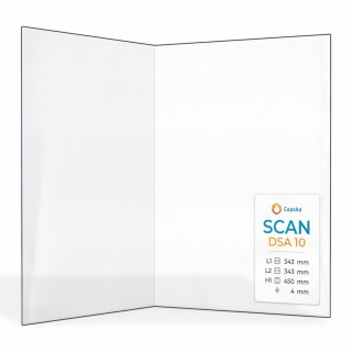 Vetro Scan DSA 10 - Vetro Piegato per inserto caminetto