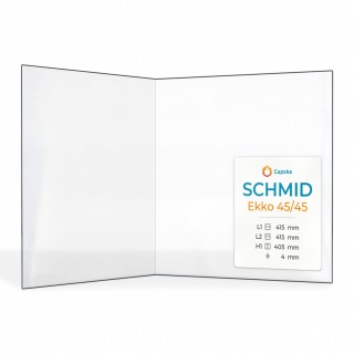 Vitre Schmid EKKO 45/45 - Verre Pliée pour insert