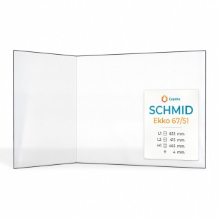 Schmid EKKO 67/51 Glas - Gefaltet Kaminglas für Kaminofen