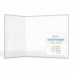 Spartherm VARIA 2R-57 Glass - Folded glass panel for fireplace insert