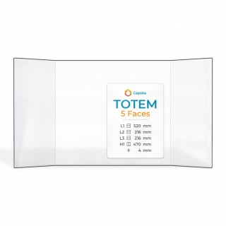 Vitre Totem 5 Faces - Verre Prismatique pour insert