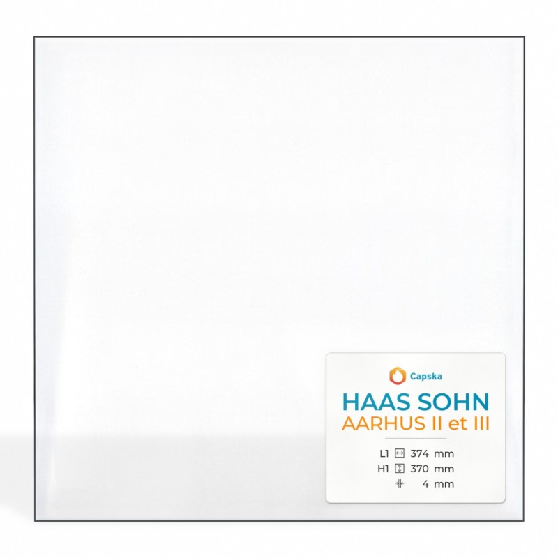 Haas Sohn AARHUS II ET III Glass Panel - Prismatic Fireplace Insert