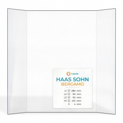 Haas sohn Bergamo Prismatisches Kaminglas für Kaminofen