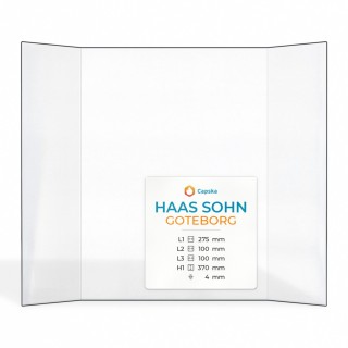 Haas Sohn GOTEBORG Glas - Prismatisch Kaminglas für Kaminofen