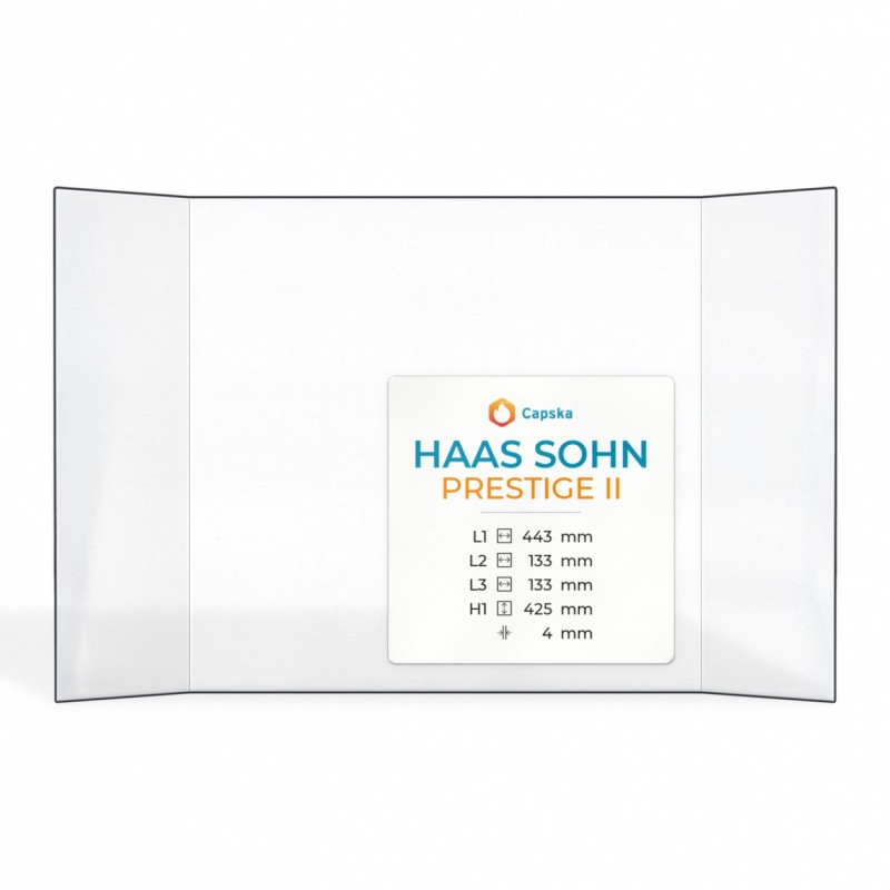 Haas Sohn PRESTIGE II Glass - Prismatic Panel for Fireplace Insert