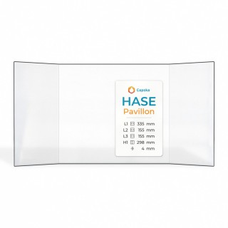 Hase PAVILLON Glas - Prismatisches Kaminglas für Kaminofen