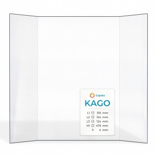 Kago GENIUS 475 Glas - Prismatisch Kaminglas für Kaminofen