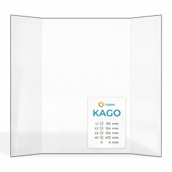 Kago GENIUS 475 Glass - Prismatic glass panel for fireplace insert