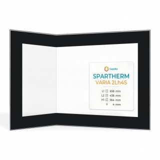 Spartherm VARIA 2LH4S Glas - Gefaltet Siebdruck Kaminglas