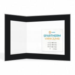 Spartherm VARIA 2LH4S Glass - Folded Screen-printed glass panel for fireplace insert