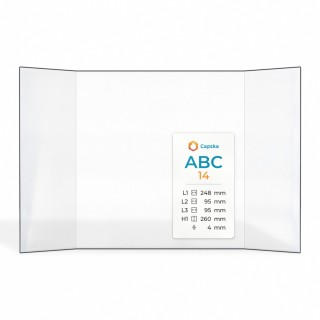 Glas Prismatisch ABC 14 für Kaminofen - Hitzebeständig bis 760°
