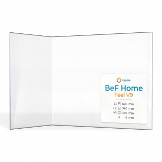 Bef Home FEEL V9 Glas für Kaminofen - Gefaltetes Kaminglas