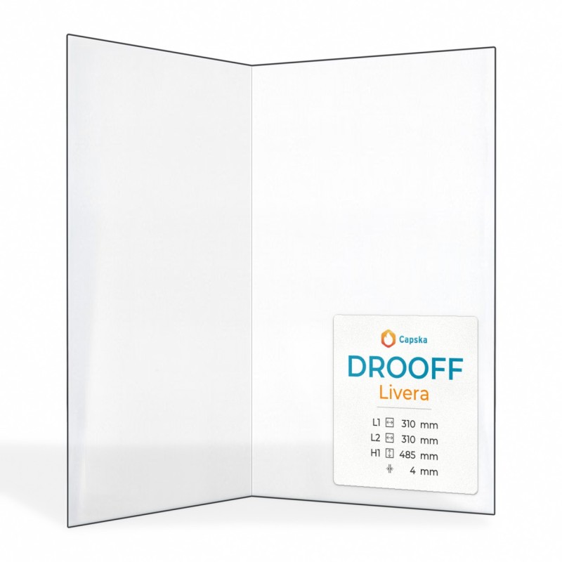 Vitre Drooff Livera - Verre plié pour poêle à bois