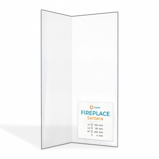 Vitre Fireplace SANTANA - Verre Pliée pour poêle à bois