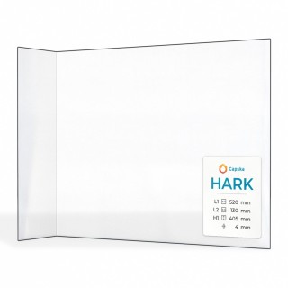 Vitre Hark RADIANTE 900 - Verre Pliée pour insert