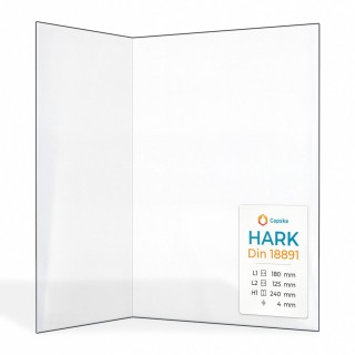 HARK DIN 18891 Glass - Folded Glass Panel for Wood Burning Stove