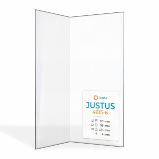 Justus 4615-6 Glass - Folded Glass Panel for Wood Burning Stove