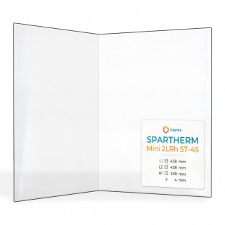 Kaminglas Spartherm MINI 2LRH 57-4S Glas - Gefaltet