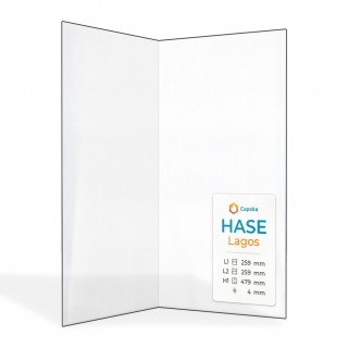 Vitre Hase Lagos 259x479mm pour poêle à bois- Capska