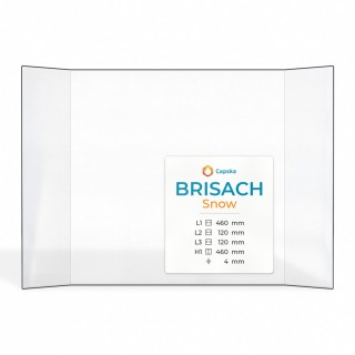 Brisach Snow Glass Panel for Fireplace Insert