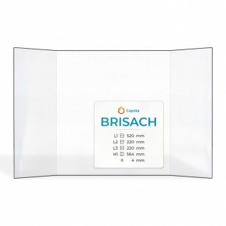 Brisach Prismatic Glass Panel - Fireplace Insert