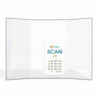 SCAN 24 Glas - Prismatisch Kaminglas für Kaminofen