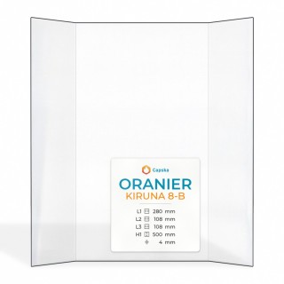Oranier KIRUNA 8-B Glas - Prismatisch Kaminglas für Kaminofen