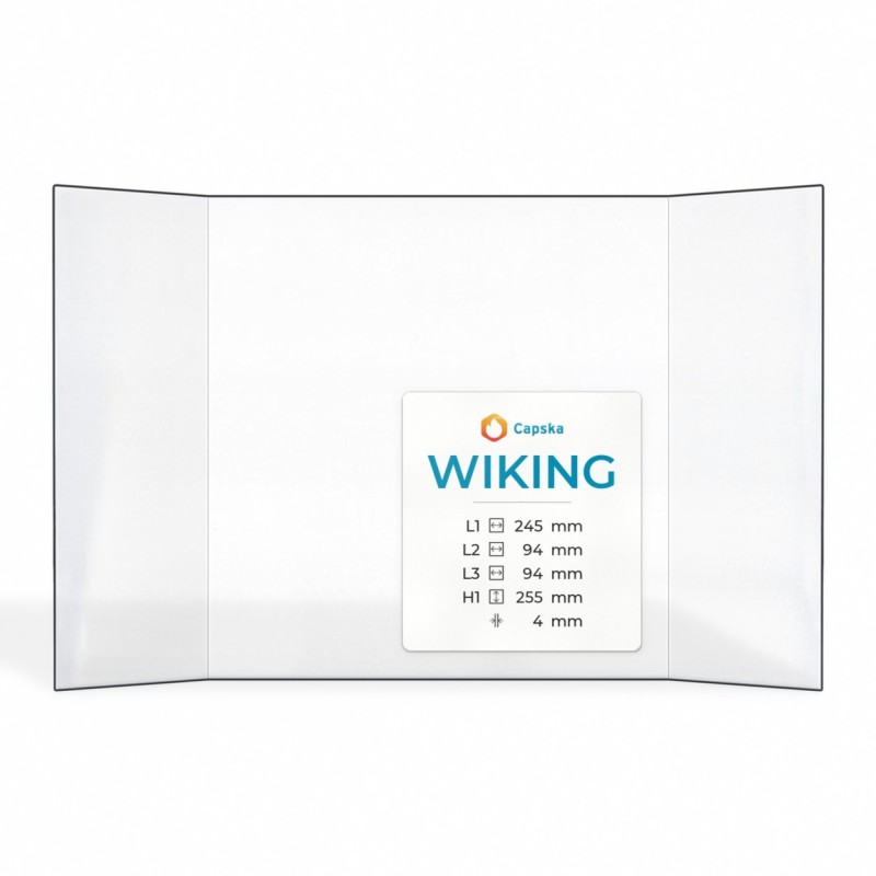 Wiking TRAE Glas - Prismatisch Kaminglas für Kaminofen
