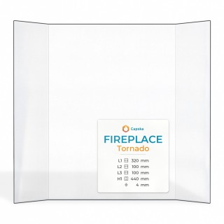 Vetro Fireplace TORNADO - Vetro Prismatico per inserto caminetto