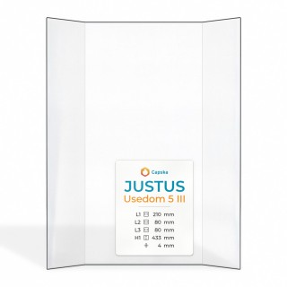 Vitre Justus USEDOM 5 III - Verre Prismatique pour poêle à bois