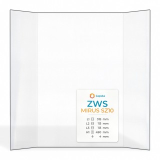 ZWS MIRUS SZ 10 Glass Panel for Wood Burning Stove